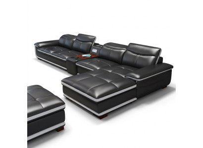 Sofá de esquina Asiento Muebles Sofá en forma de L de lujo Moderno Acolchado Relajante