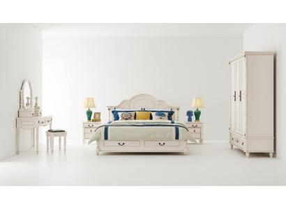 Doble dormitorio de hotel con camas de 180x200 cm de madera con diseño de lujo y tapicería nueva.