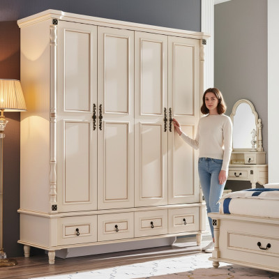 Armario de estilo barroco de madera para muebles clásicos de dormitorio.