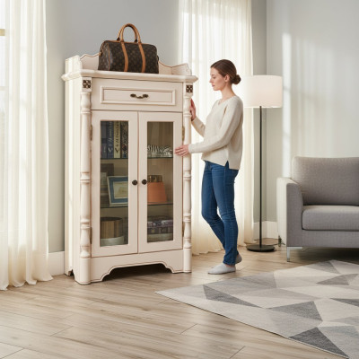 Armario, cómoda, vitrina, de estilo colonial, muebles, aparador, buffet, armarios, madera, nuevo.