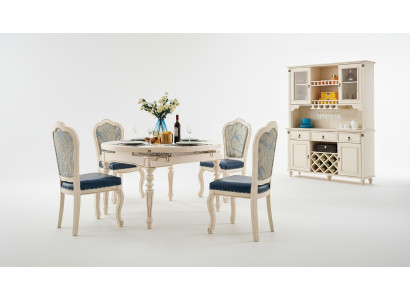 Juego clásico de comedor Mesa con 4 sillas Conjunto Grupo de sillas de mesa 5 piezas