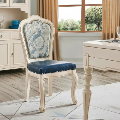 Silla Sillas Diseño Sillón Madera Tapizado Muebles clásicos de comedor Madera auténtica