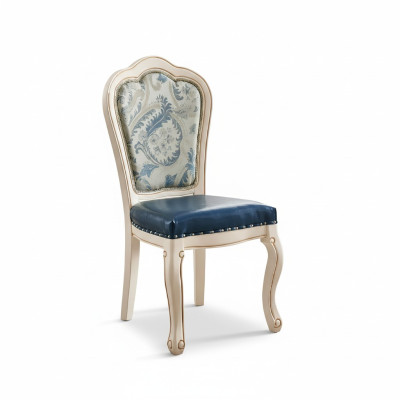 Silla Sillas Diseño Sillón Madera Tapizado Muebles clásicos de comedor Madera auténtica