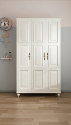 Armario estilo rural Muebles Armario clásico Madera Dormitorio Blanco
