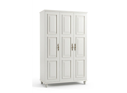 Armario estilo rural Muebles Armario clásico Madera Dormitorio Blanco