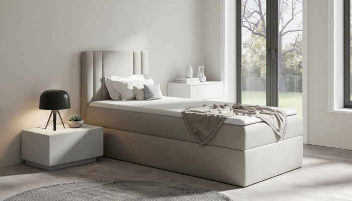 Mini cama individual cama dormitorio camas diseño tapizado cama juvenil lujo tela