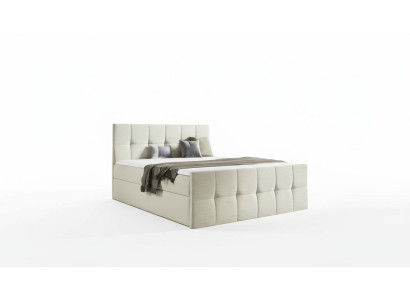 Cama Caja de almacenamiento de cama Cama con somier Dormitorio Tapizado Diseño Doble Moderno