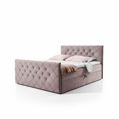 Chesterfield cama de resortes diseño de dormitorio cama doble de hotel con cajón de almacenamiento nuevo