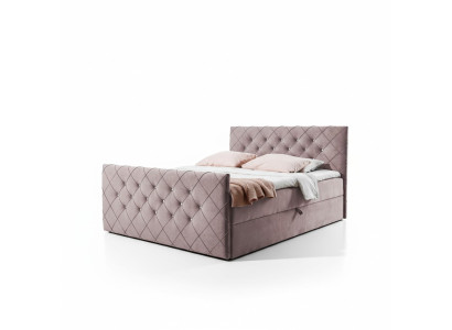 Chesterfield cama de resortes diseño de dormitorio cama doble de hotel con cajón de almacenamiento nuevo