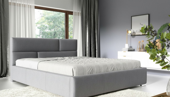 Cama Marco de cama Dormitorio Diseño Doble Hotel Moderno Tela Nuevo 180x200 Muebles