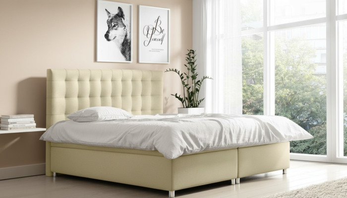 Baul de la cama Cama tapizada Cama con somier Cama doble Hotel Moderna Cama 160x200 Nueva