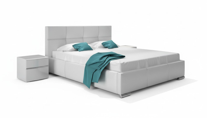 Diseño de marco de cama doble moderno de hotel blanco para dormitorio cama nueva