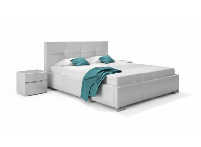 Diseño de marco de cama doble moderno de hotel blanco para dormitorio cama nueva
