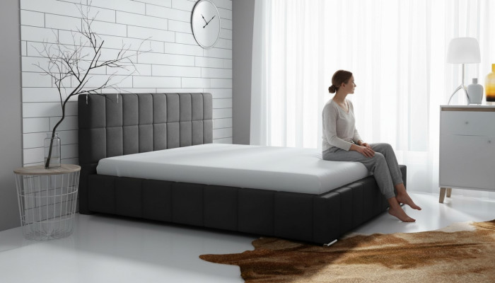 Diseño de marco de cama doble de hotel moderno Cama de dormitorio Camas Cama tapizada Nueva