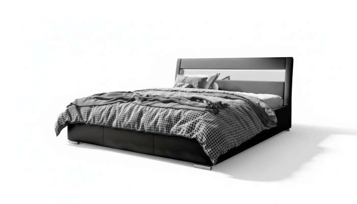 Marco de cama de madera Diseño de cama doble Hotel moderno Cama Dormitorio Muebles