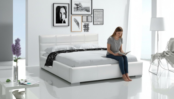 Marco de cama 180x200 Cama moderna Dormitorio Camas Cama tapizada Nueva Cama doble