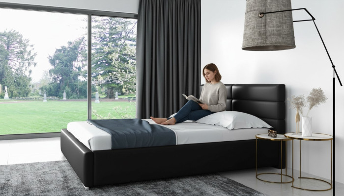Marco de cama diseño de madera doble moderno de hotel Cama dormitorio Camas Cama tapizada