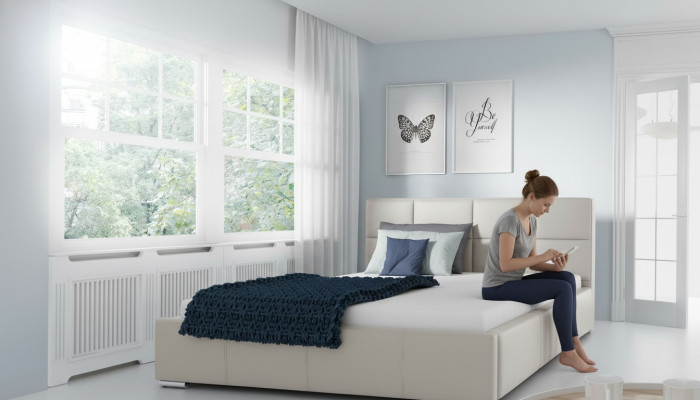 Cama doble. Camas tapizadas Cama de cuero Diseño de muebles de lujo Marco de cama de 200x200