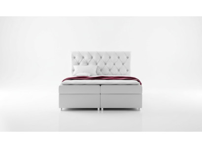 Cama Chesterfield moderna, cama doble, cama tapizada, camas de resortes 200x200 nuevas.