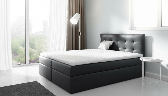 Cama matrimonial, camas para camas tapizadas, somier, cama de matrimonio con almacenamiento, cama doble, cama con cajón negro.