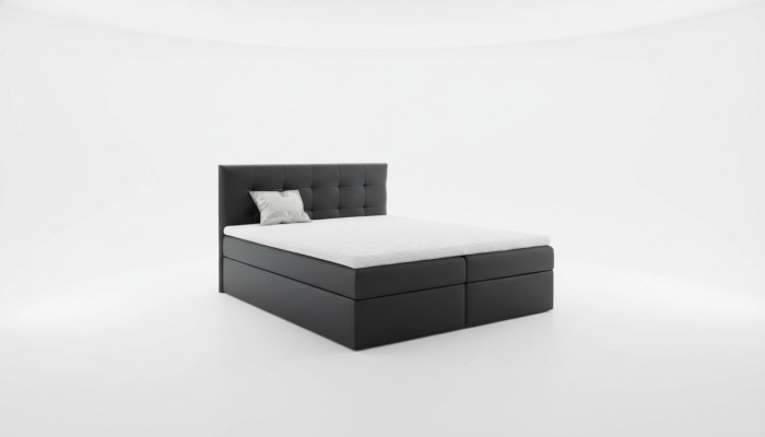 Cama matrimonial, camas para camas tapizadas, somier, cama de matrimonio con almacenamiento, cama doble, cama con cajón negro.