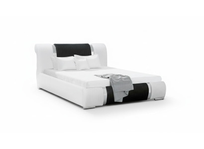 Cama marco de cama cama doble camas cama conyugal cama tapizada barra cromada blanco