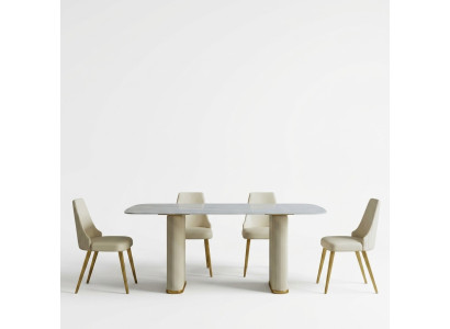 Mesa de metal de lujo Mesa de comedor de diseño Mega Muebles de comedor de metal Mesa de comedor