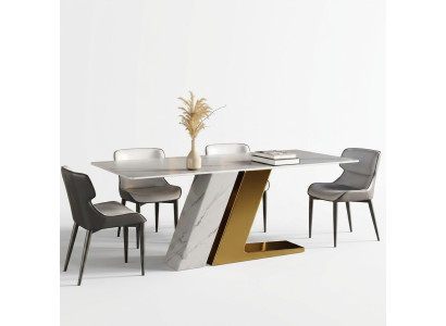 Mesas Diseño Mesa Lujo Imitación Mármol Muebles Comedor Mesas Moderno Oro