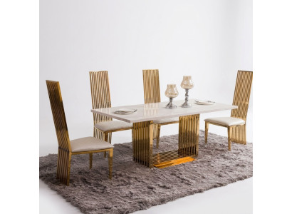Mesa de metal de lujo. Mega diseño de mesa de metal 140x80 muebles de comedor.