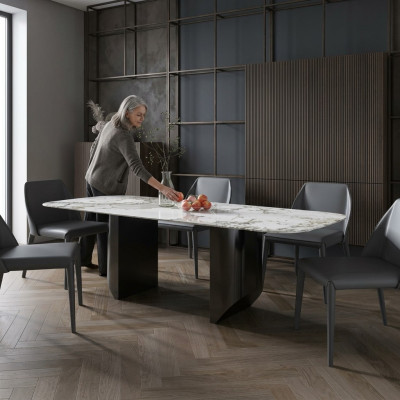 Mesa de metal de lujo mesa de comedor mega diseño mesas de metal muebles de comedor mesas de comedor