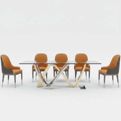 Comedor Columna Mesas Muebles Italianos Restaurante Mesa de Comedor Mesa Lujo Nuevo