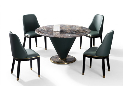 Mesas redondas de diseño de columnas Mesa de piedra Muebles de comedor Mesas redondas de comedor modernas