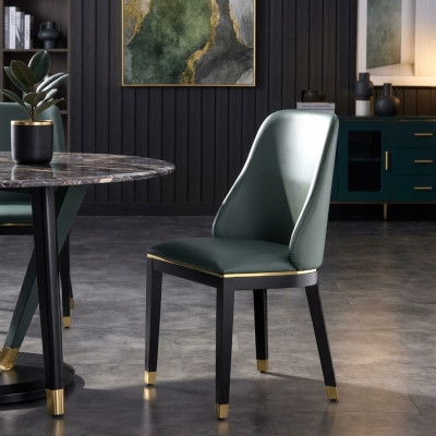 Silla Sillas Diseño Sillón Madera Tapizado Clásico Muebles de comedor de madera maciza