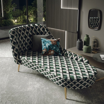 Textil Chaise Lounge Tumbona Acolchada Sofá Chaise Longue Reláx Muebles de Club