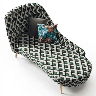Textil Chaise Lounge Tumbona Acolchada Sofá Chaise Longue Reláx Muebles de Club