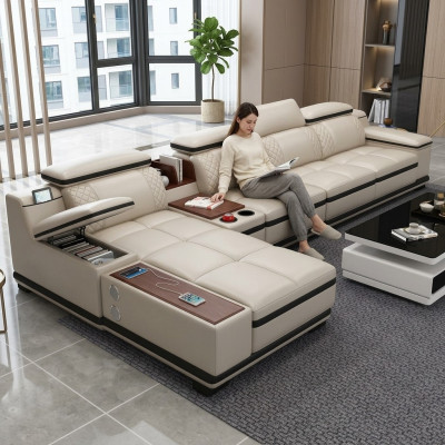 Sofá de esquina en forma de L, sofá esquinero, sofá tapizado diseño asiento, sofá sofás blanco.