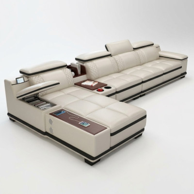 Sofá de esquina en forma de L, sofá esquinero, sofá tapizado diseño asiento, sofá sofás blanco.