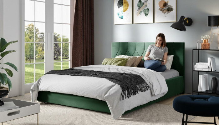 Marco de la cama Tejido Textil Diseño Doble Moderno Cama de hotel Dormitorio Camas Nuevas