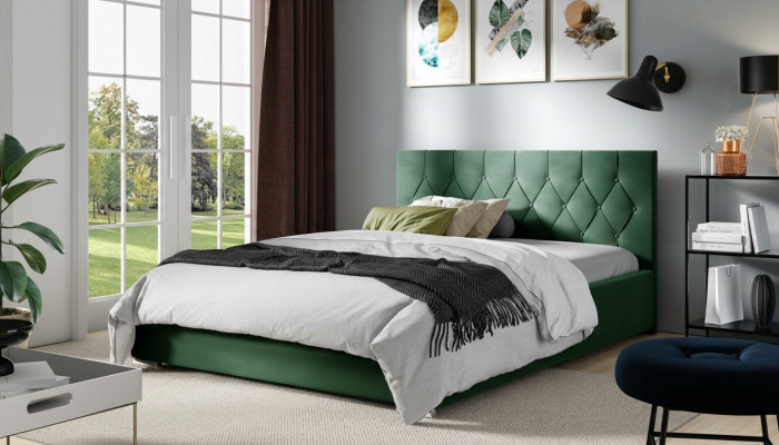 Marco de la cama Tejido Textil Diseño Doble Moderno Cama de hotel Dormitorio Camas Nuevas