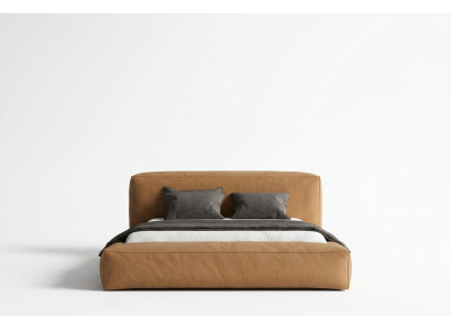 Diseño cama doble moderna de hotel textil de lujo para dormitorio.