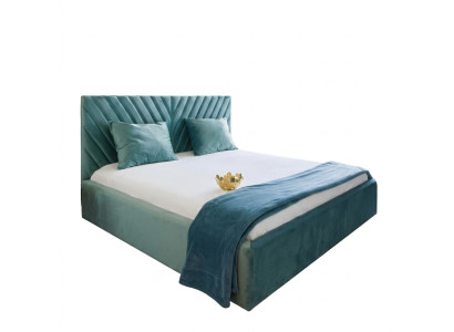Doble cama de diseño moderno de tela de lujo de hotel habitación de sueño cama marco de cama