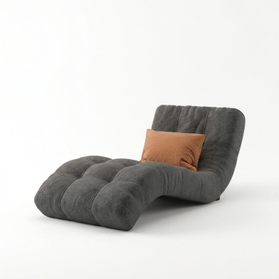 Chaise longue Chesterfield Liege diseño Club Chaise acolchado tela sofá nuevo