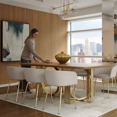 Sillas Sillón Silla de comedor Comedor Silla Tela Respaldo Madera Lujo Asiento Nuevo