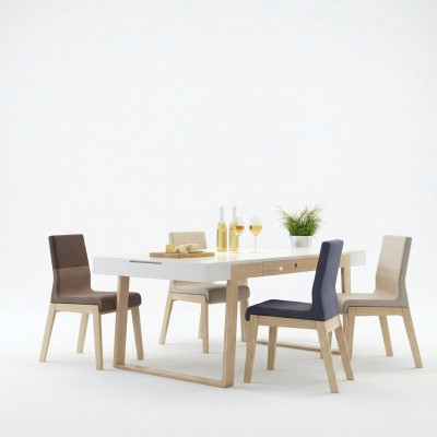 Silla sala de estar Silla comedor Silla comedor Tela Silla de madera Lujo 1 asiento Nuevo