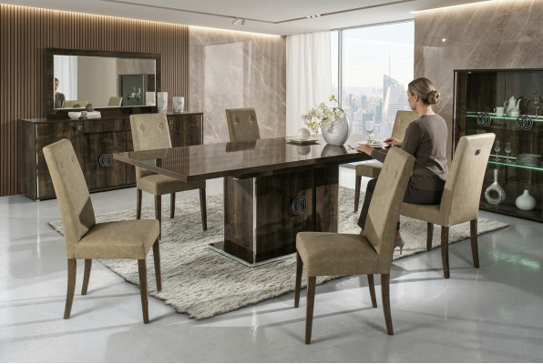 Mesa de comedor de lujo Mesa de comedor Mesa moderna 160cm Nueva