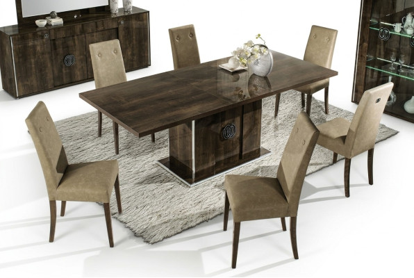 Mesa de comedor de lujo Mesa de comedor Mesa moderna 160cm Nueva