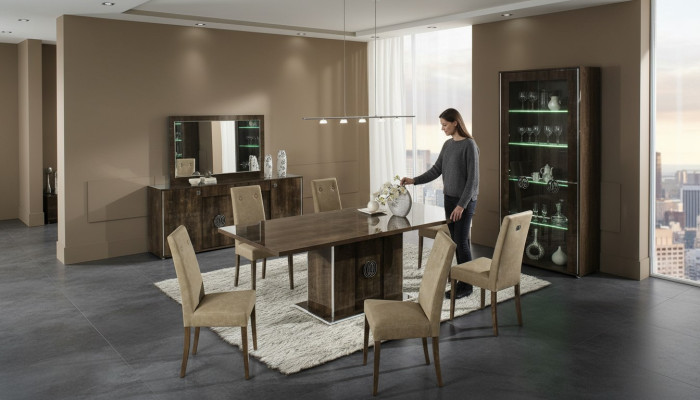 Grupo de sillas de madera nuevo con tapicería para la cocina, sala de estar y comedor: 6 sillas.