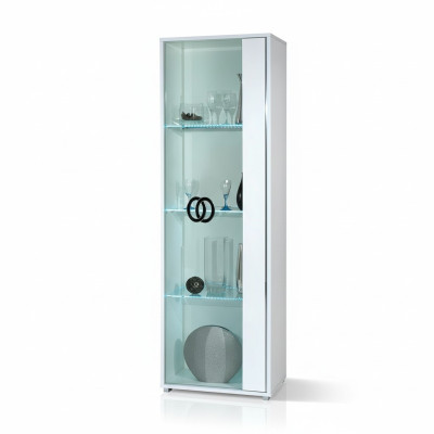 Vitrina armario 1 puerta diseño muebles salón blanco Italia