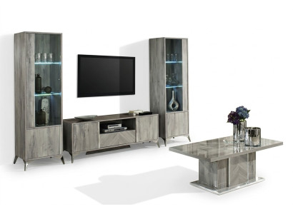 Móvil RTV salón 2xVitrina armarios salón diseño moderno set 3 piezas