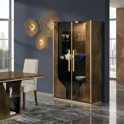Vitrina armario vitrinas salón vitrinas armarios diseño 2 puertas armario de vidrio